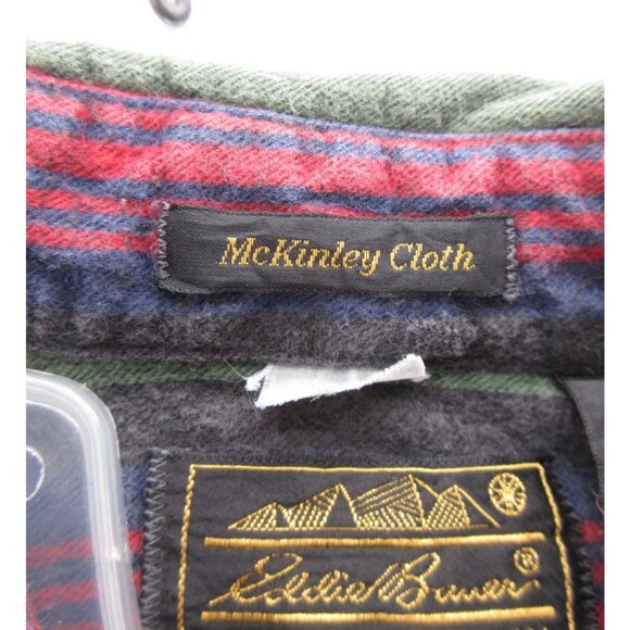 VINTAGE Eddie Bauer Shirt Medium McKinley Cloth Flannel Striped USA * - Picture 9 of 11